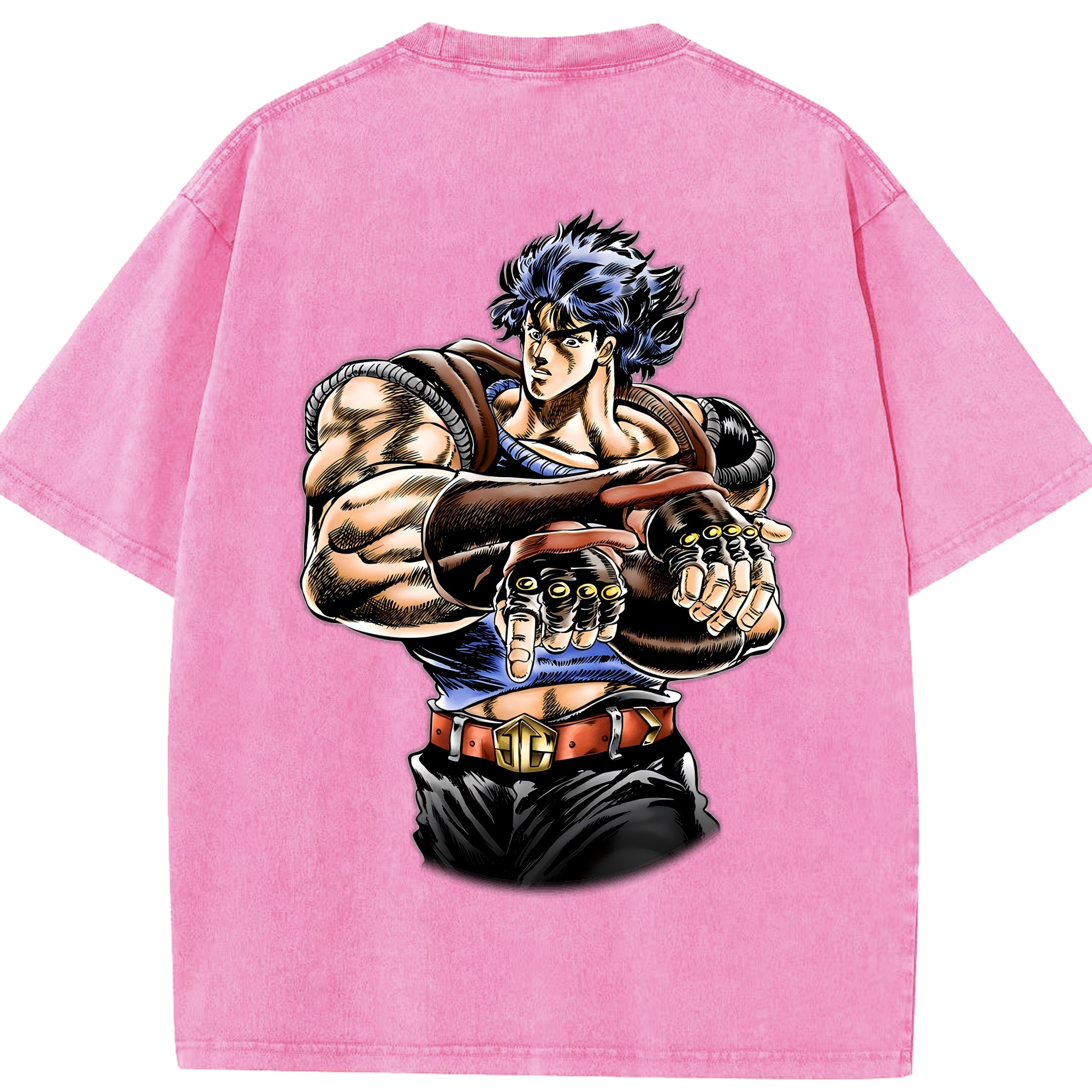 （画像用） ジョジョの奇妙な冒険 /ジョナサン?ジョースター JoJo's Bizarre Adventure Jonathan Joestar 綿100% ヴィンテージ風 半袖Tシャツ（背面プリント）